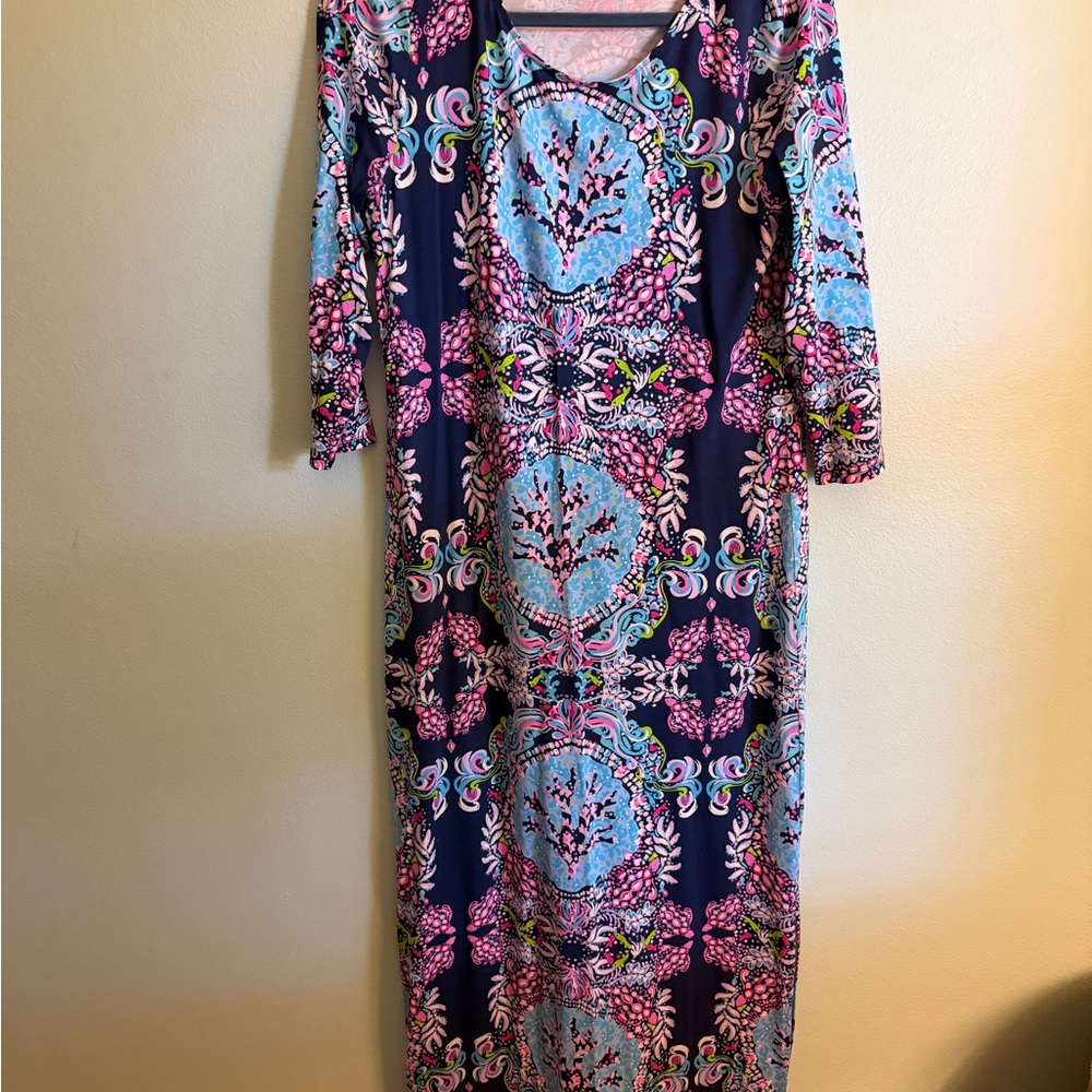 Lilly Pulitzer Floral Patterned Maxi Dress